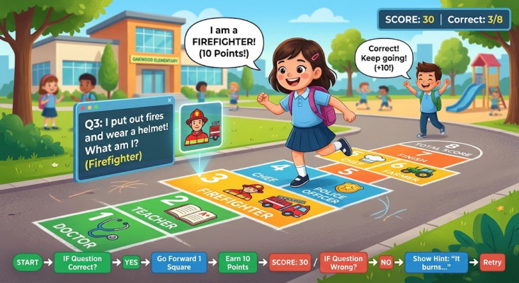 Hopscotch with jobs