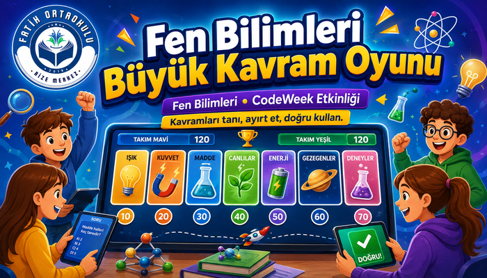 Fen Bilimleri Büyük Kavram Oyunu 5F
