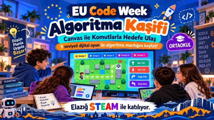 CodeWeek Algoritma Oyunu: Adım Adım Hedefe