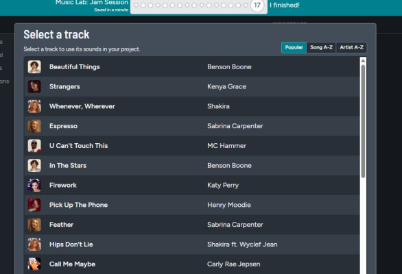 Music Jam - codificación