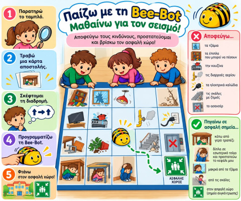 Παίζω με τη Bee-Bot και μαθαίνω για τον σεισμό