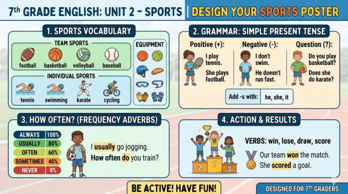 Sports Vocabulary Bingo
