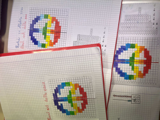 Pixel art della pace