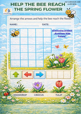 “Help the Bee Reach the Spring Flower.”