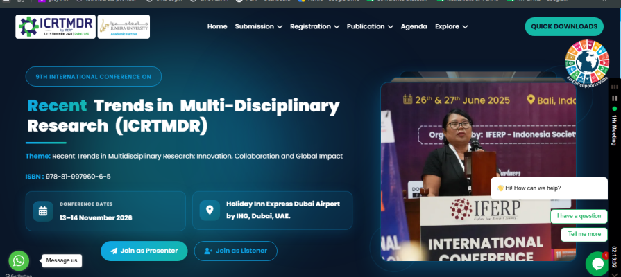 9th International Conference on Recent Trends in Multi-Disciplinary Research (ICRTMDR)