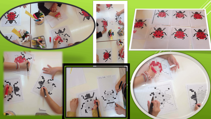 The code reveals the ladybug.