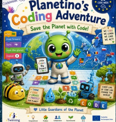 🌍  Planetino's Coding Adventure – Save the Planet with Code!