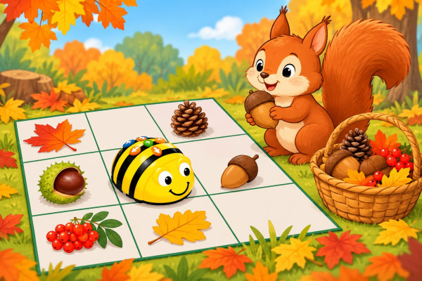 Bee-Bot Helps a Squirrel Prepare for Winter