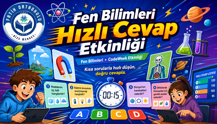 Fen Bilimleri Hızlı Cevap Etkinliği 7B