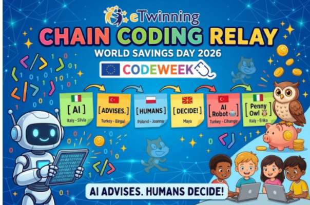 eTwinning Chain Coding Relay: "AI ADVISES. HUMANS DECIDE."