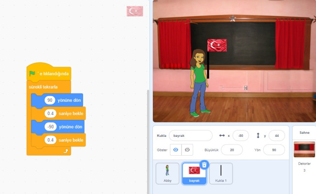 23 Nisan Ulusal Egemenlik ve Çocuk Bayramı için Kodluyoruz