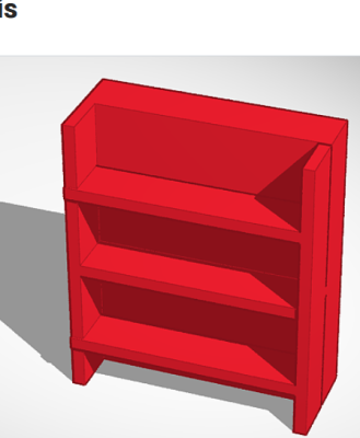 δημιουργια ραφιέρας στο tinkercad