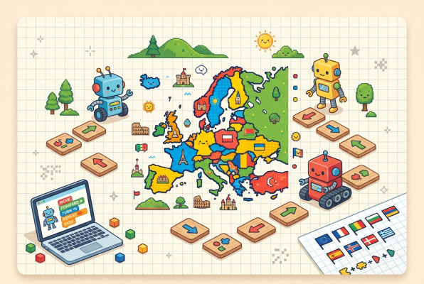 Programmiamo in tutta Europa: bandiere in pixel art con i partner eTwinning