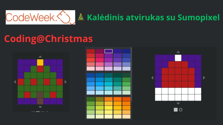 Kalėdinis atvirukas su Sumopixel - Coding@Christmas
