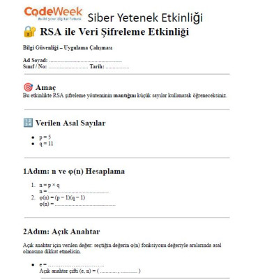 RSA ile Veri Şifreleme