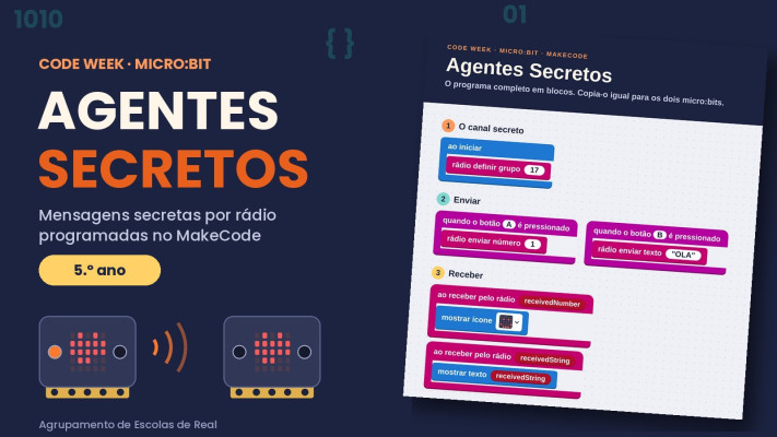 Agentes Secretos: mensagens por rádio com micro:bit