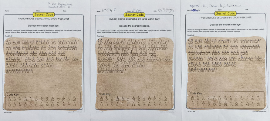 Decoding HYDROHEROES message