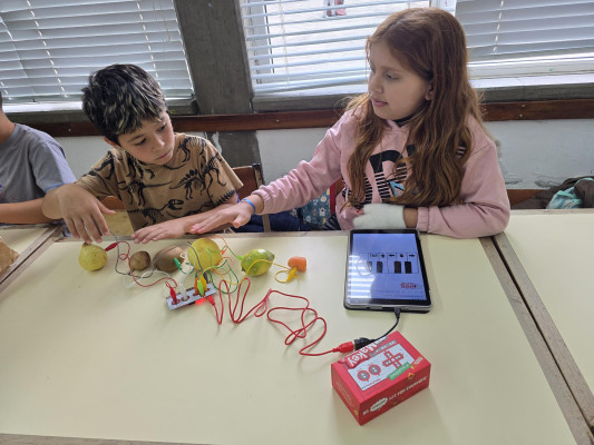 Transformando Alimentos em Teclas de Piano com o Makey Makey