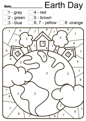 Earth Day Color by Number