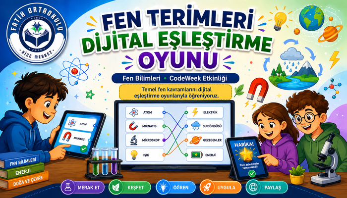 Fen Terimleri Dijital Eşleştirme Oyunu 5F