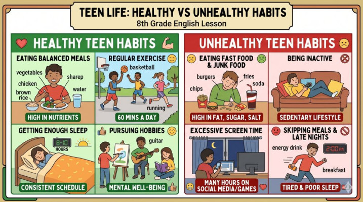 Healthy vs Unhealthy Teen Habits