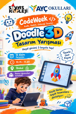 AYÇ OKULLARI DOODLE 3D ile TASARIM YAPIYOR