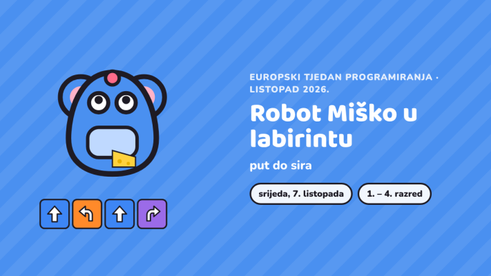 Robot Miško u labirintu: put do sira