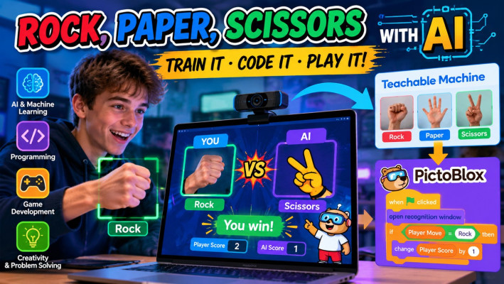 Rock, Paper, Scissors with AI: Train It, Code It, Play It!