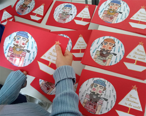 Biglietto di Natale Nut-cracker Marinaio