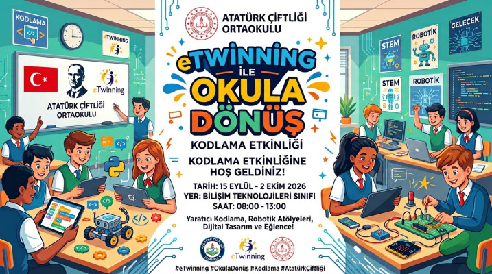 Atatürk Çiftliği Ortaokulu e Twinning ile Okula Dönüş