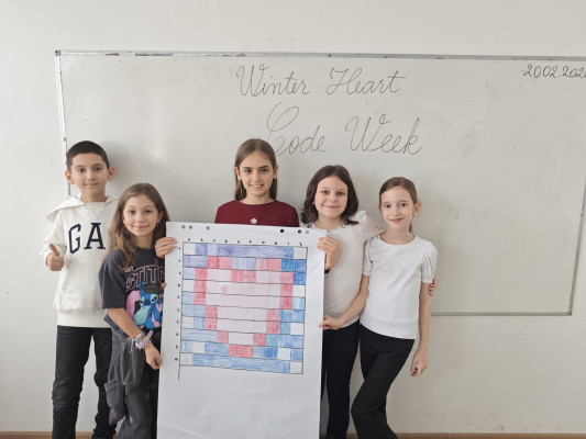 The ,,Winter Heart" Pixel Mural