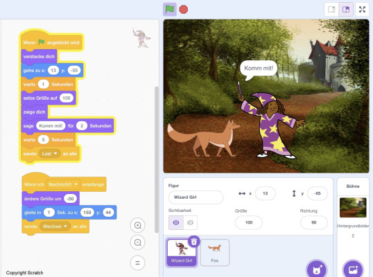Geschichtenwerkstatt mit Scratch – Coding-Workshop