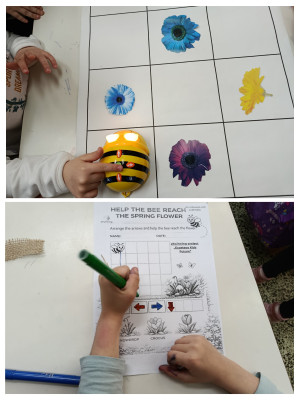 Help the bee reach the spring flower