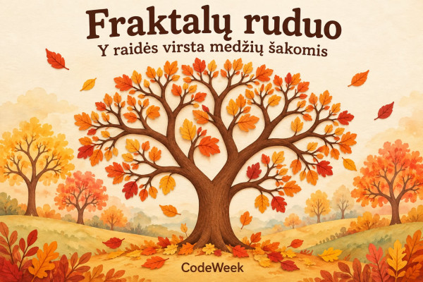 Fraktalų ruduo: Y raidės virsta medžių šakomis