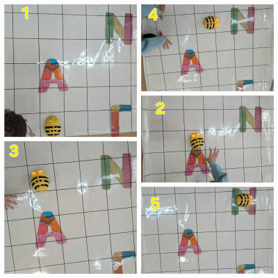 Οδηγώ τη Beebot στο αρχικό του ονόματός μου...